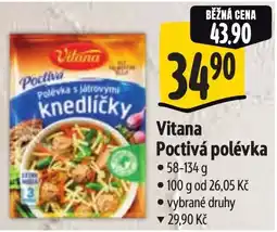 Albert Vitana Poctivá polévka nabídka