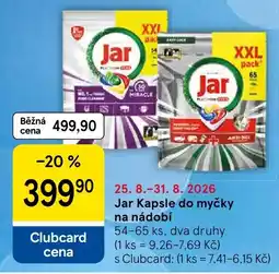 Tesco Jar kapsle do myčky na nádobí nabídka