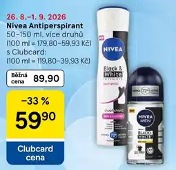 Tesco Nivea Antiperspirant nabídka