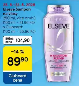 Tesco Elseve šampon na vlasy nabídka