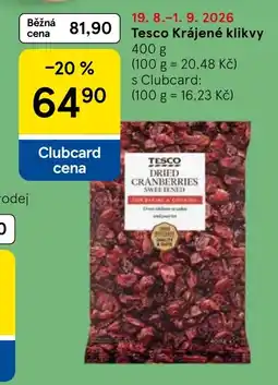 Tesco Tesco krájené klikvy nabídka