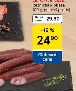 Tesco Reznicka klobasa nabídka