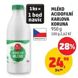 Penny Market Mléko acidofilní karlova koruna nabídka