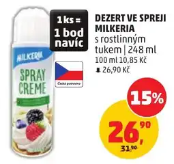 Penny Market Milkeria dezerť ve spreji s rostlinným tukem nabídka