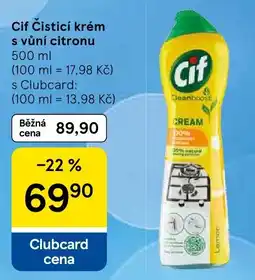Tesco Cif čistící krém s vůní citronu nabídka