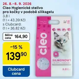 Tesco Cleo hygienické stelivo nabídka