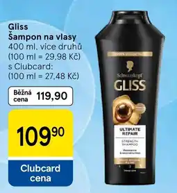 Tesco Gliss šampon na vlasy nabídka
