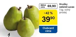 Tesco Hrušky zelené Lucas nabídka