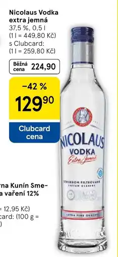 Tesco Nicolaus Vodka extra jemná nabídka