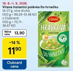 Tesco Vitana hrášková s houstičkami do hrnečku nabídka