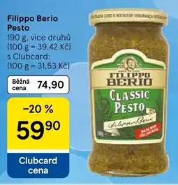 Tesco Filippo Berio pesto nabídka
