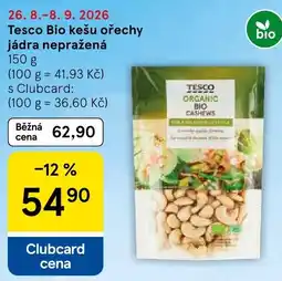 Tesco Tesco bio kešu ořechy nabídka