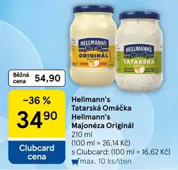 Tesco Hellmann's Tatarská Omáčka Hellmann's Majonéza Originál nabídka