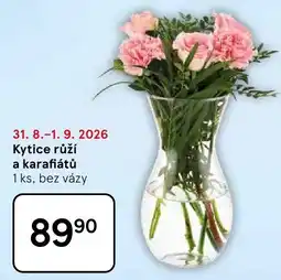 Tesco Kytice růží a karaflátů nabídka