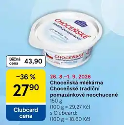 Tesco Choceňské tradiční pomazánkové neochucené nabídka
