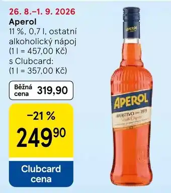 Tesco Aperol nabídka