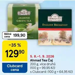 Tesco Ahmad Tea Čaj nabídka