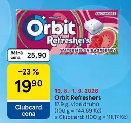 Tesco Orbit Refreshers Watermelon Raspberry nabídka