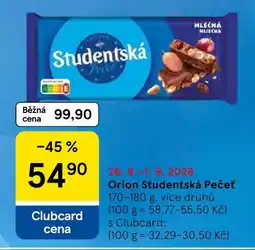 Tesco Orion Studentská Pečeť nabídka
