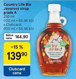 Tesco Country Life Bio Javorový sirup nabídka