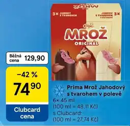 Tesco Prima Mrož jahodový s tvarohem v polevě nabídka