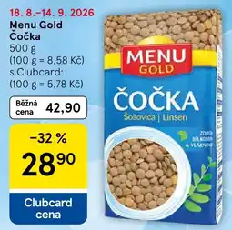 Tesco Menu Gold čočka nabídka
