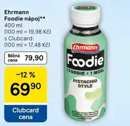 Tesco Ehrmann Foodie nápoj nabídka