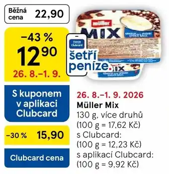 Tesco Müller Mix nabídka