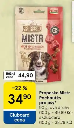 Tesco Propesko Mistr Pochoutky pro psy nabídka