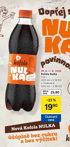 Tesco Kofola Nulka nabídka
