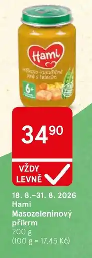Tesco Hami Masozeleninový příkrm nabídka