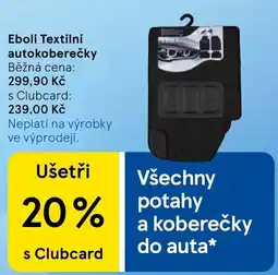 Tesco Eboli textilní autokoberečky nabídka