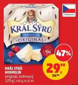 Penny Market Král sýrů hermelín originál, krémový nabídka
