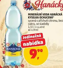 Penny Market Hanacka minerální voda kyselka ochucená s příchutí citronu nabídka