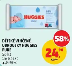 Penny Market Huggies dětské vlhčené ubrousky pure nabídka