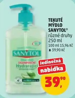Penny Market Sanytol tekuté mýdlo nabídka