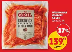 Penny Market Na gril krkovice marinovaná pepř a kmín nabídka