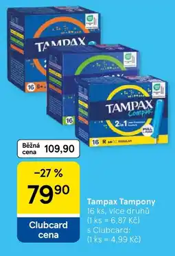 Tesco Tampax Tampony nabídka