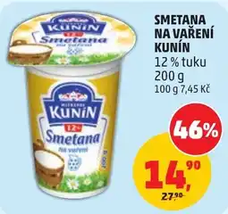 Penny Market Kunín smetana na vaření nabídka