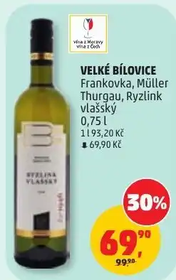 Penny Market Velké bílovice Frankovka, Müller Thurgau, Ryzlink vlašský nabídka