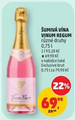 Penny Market Šumivá vína Vinum Regum nabídka