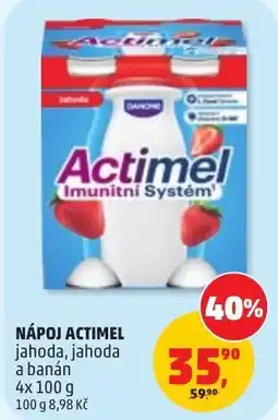 Penny Market Actimel jahoda, jahoda a banán nabídka