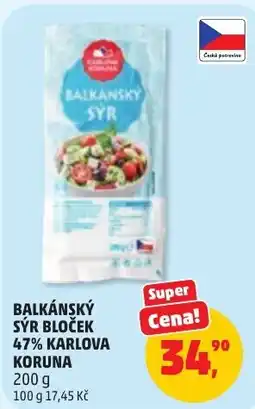 Penny Market Karlova koruna balkánský sýr bloček 47% nabídka