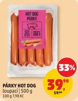 Penny Market Párky hot dog nabídka