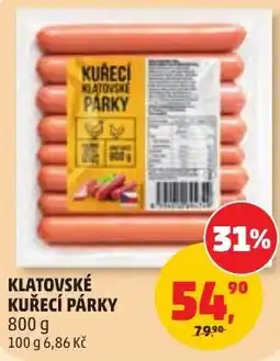 Penny Market Klatovské kuřecí párky nabídka