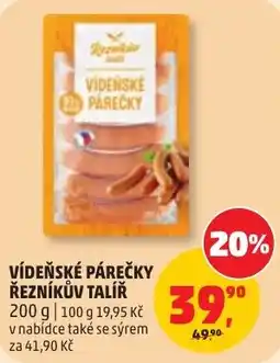Penny Market Řezníkův talíř vídeňské párečky nabídka