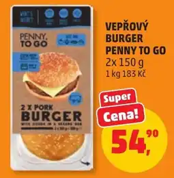 Penny Market Penny to go vepřový burger nabídka