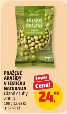Penny Market Naturalia pražené arašídy v těstíčku nabídka