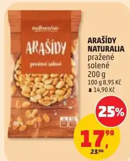 Penny Market Naturalia arašídy pražené solené nabídka