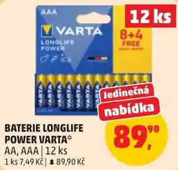 Penny Market Varta baterie longlife power nabídka